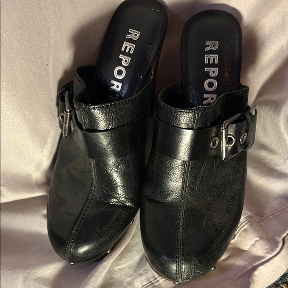Report Black Women's Clogs. 70’s inspired. Size 8 - Picture 1 of 5